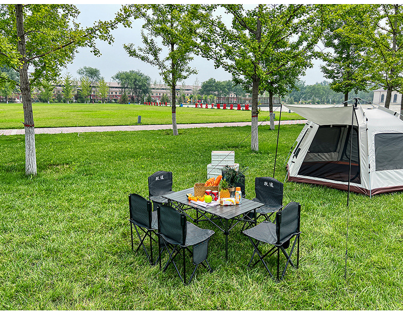 Z便携式蛋卷桌户外折叠桌椅野餐露营装备收纳桌餐桌铝合金烧烤桌详情33