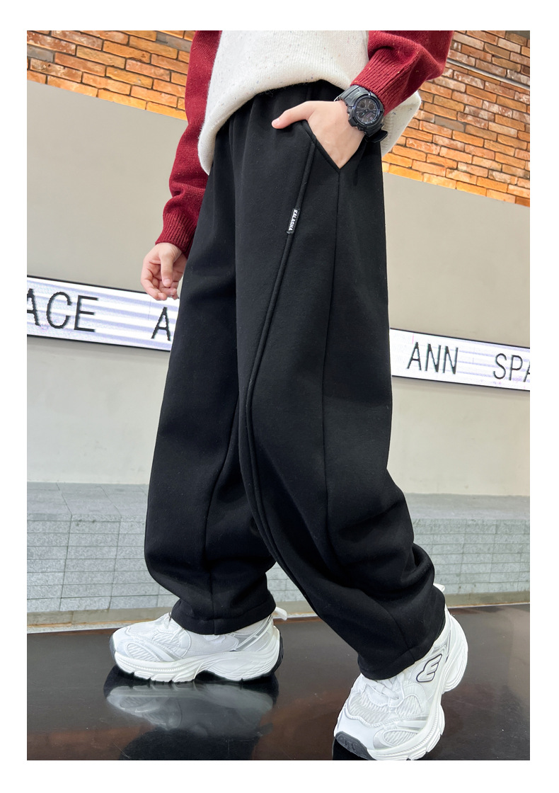 男童运动裤春秋款2025新款潮儿童春装裤子宽松中大童卫裤春季痞帅详情6