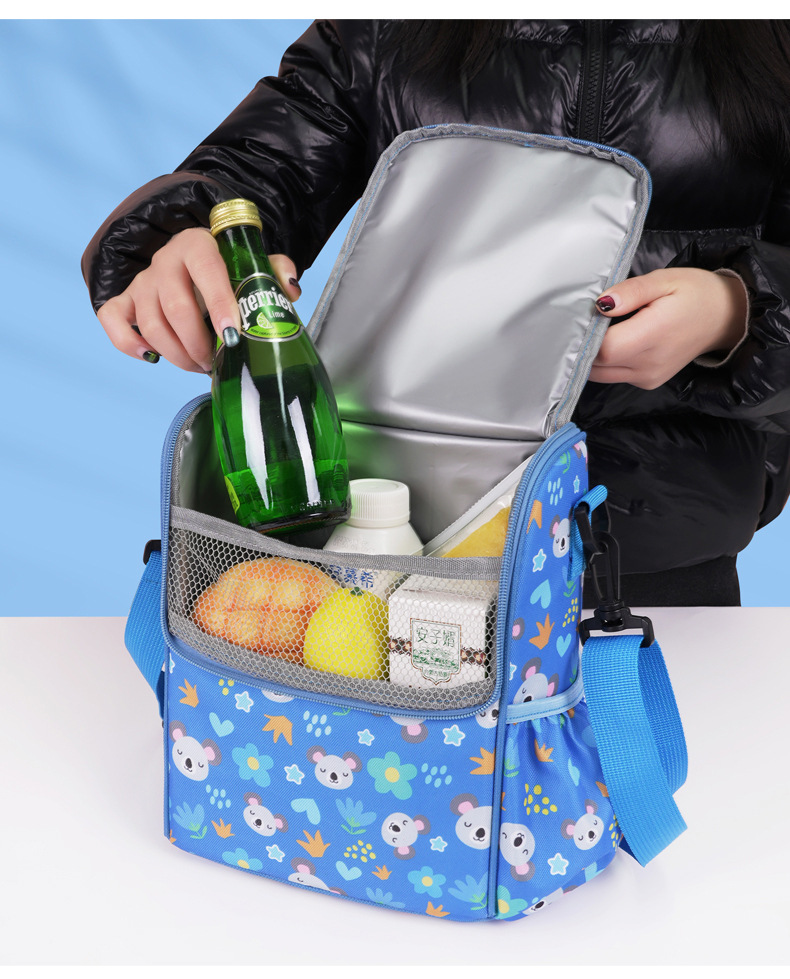 亚马逊跨境爆款儿童午餐包便携斜跨折叠冰包幼儿园小学生午餐包详情5