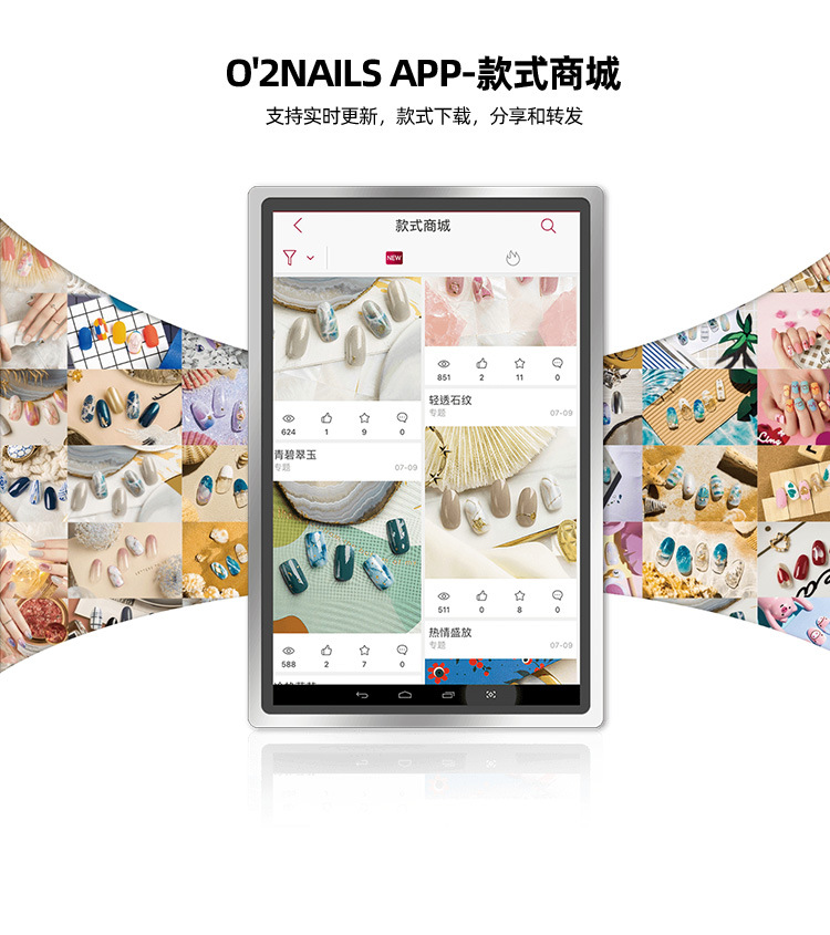 O2NAILS美甲彩绘机智能3D美甲打印机大型高端机器美甲店全自动V12详情9