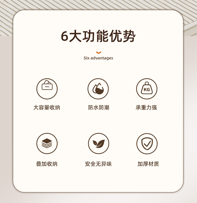 高品质棉麻夹缝钢架箱加深窄缝款大窗整理箱卧室玩具衣服收纳防尘收纳箱详情5