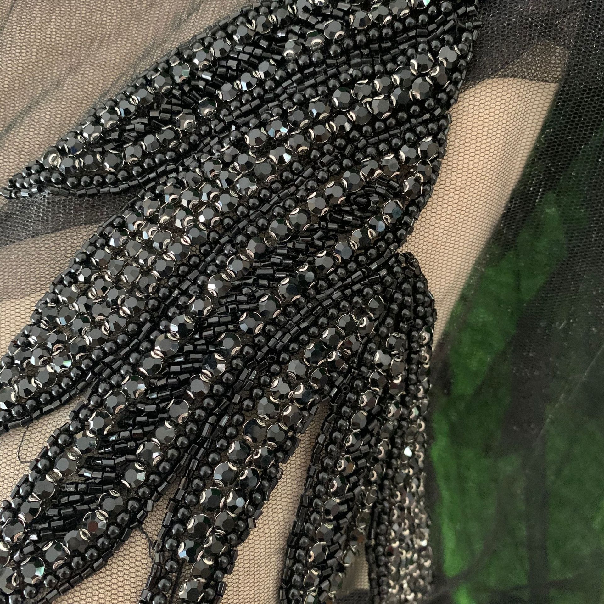 2022新款重手工贴花40*70CM婚纱礼服亮片贴花详情6