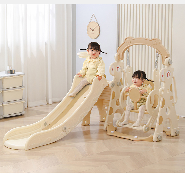 儿童秋千室内家用长颈鹿滑梯秋千小型家庭滑滑梯室内家用组合滑梯详情2