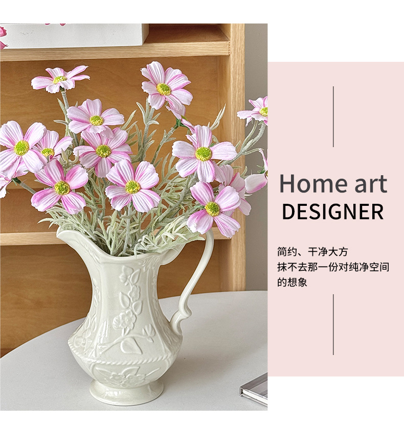 ins风格桑花仿真花菊波斯雏菊花束假花装饰摆放插花绢花拍照道具详情9