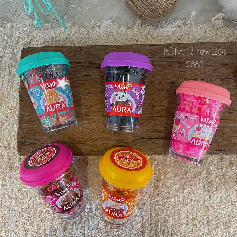 新款韩系可爱糖果色扎头发皮筋宝宝辫子一次性头绳瓶装日系发饰女详情1