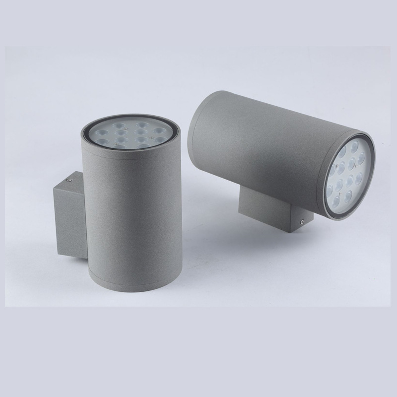 Outdoor wall lamps, upper and lower spotlights, aluminum waterproof round die-cast 12w, bidirectional villa entrance 36w door columns pic 3