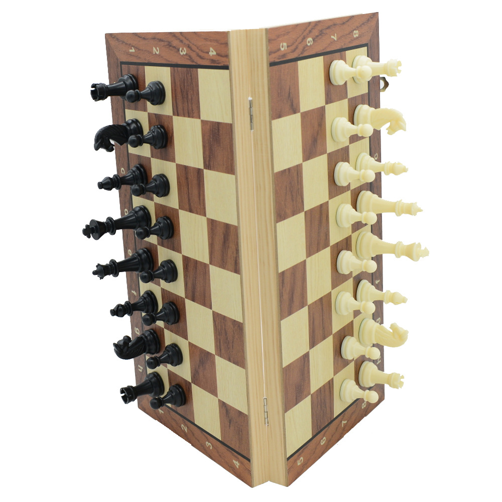 Wooden magnetic plastic chess pieces, foldable educational board game toys, direct sales, cross-border pic 11