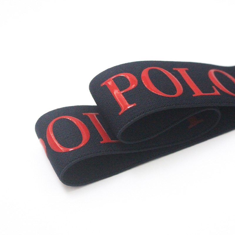 Factory-customized epoxy resin LOGO letter elastic band, silicone rubber band, underwear elastic band, waistband, anti-slip design pic 8