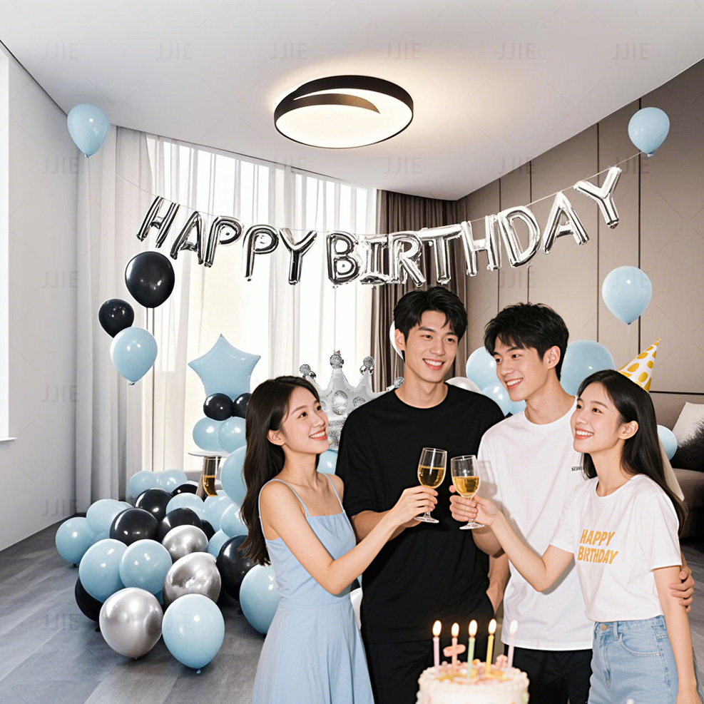 生日快乐气球装饰品套装氛围感道具背景墙布置场景男朋友派对套餐详情18