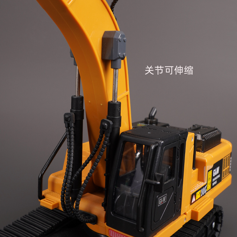 钢力威大号1:40合金挖掘机玩具声光男孩模型车仿真履带工程车模型详情3
