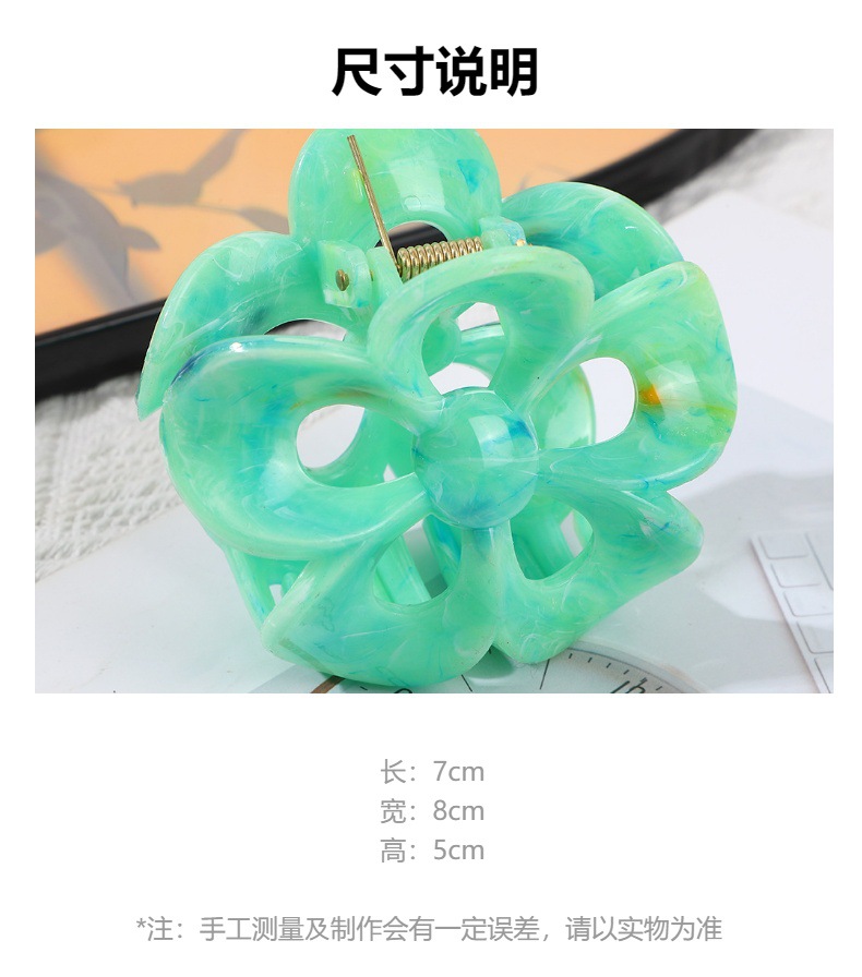 2025年夏季新款多巴胺大理石纹发夹饰品抓夹紫荆花高级感鲨鱼夹详情25