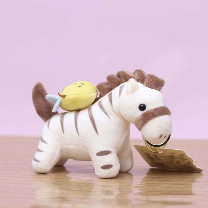 马年网红抽拉小马挂件可爱毛绒玩具公仔斑马包包挂饰钥匙扣布娃娃玩偶详情5