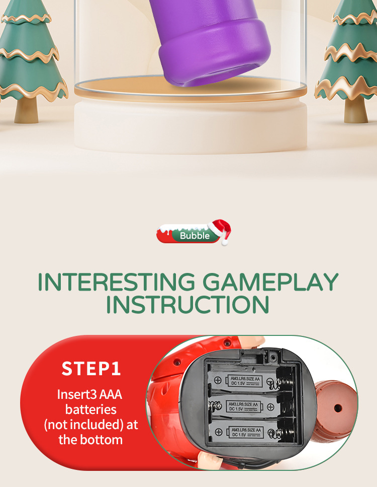 亚马逊跨境新款圣诞泡泡机 创意整蛊圣诞老人泡泡玩具 玩具泡泡机圣诞节礼物详情13