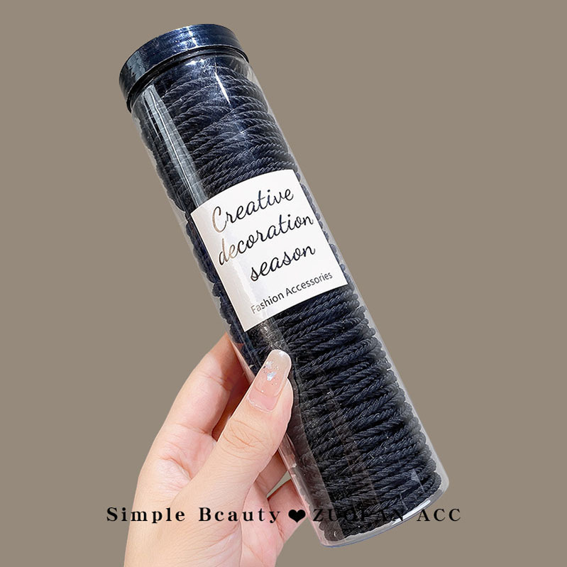 基础款无缝接发圈100根螺纹防滑高马尾发绳不伤发皮筋饰品配件详情16