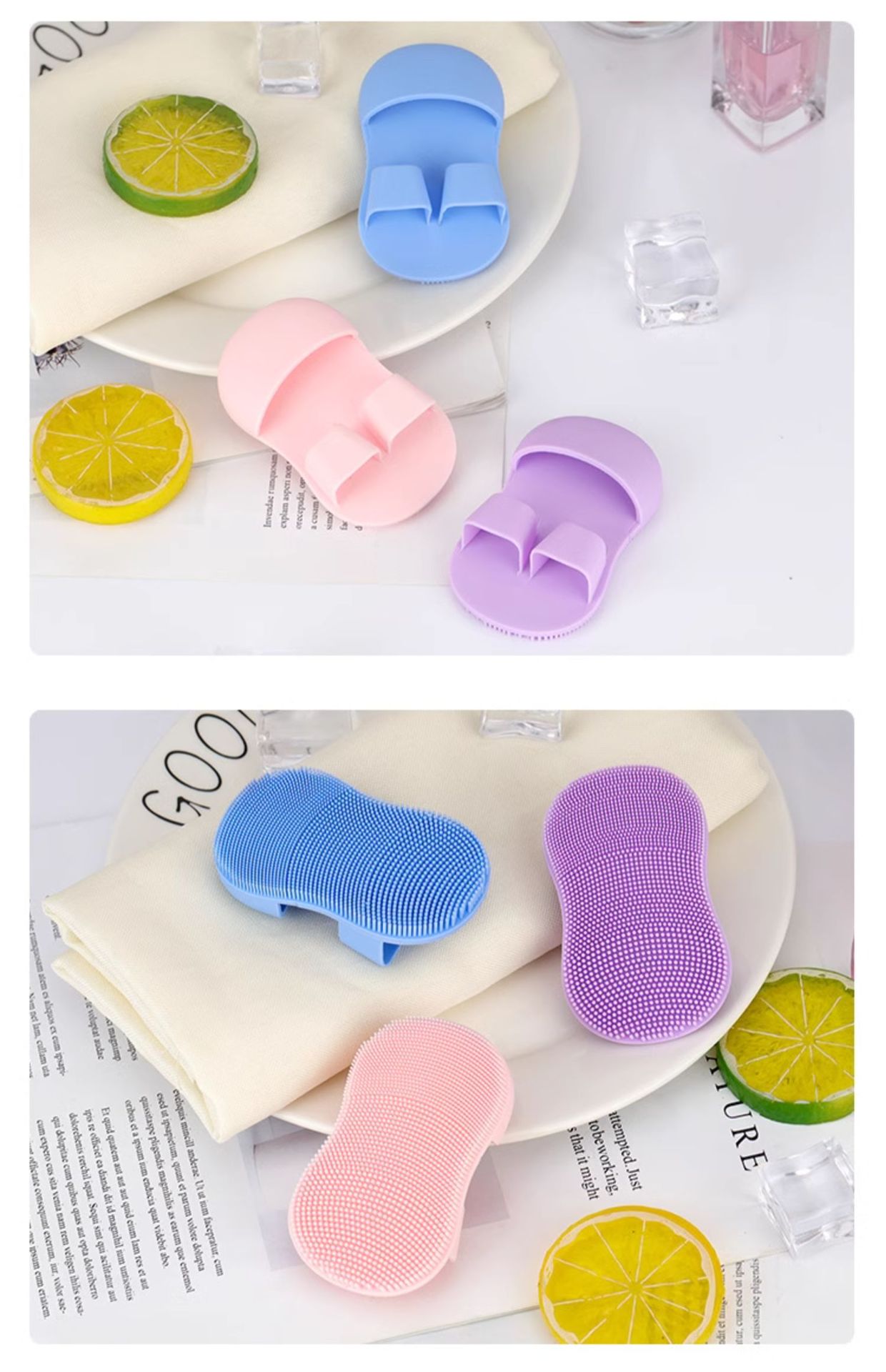 Mini finger facial cleansing brush, soft bristle silicone brush, massage the tip and sides of the nose, clean pores, remove makeup, facial cleansing brush for washing the face pic 11