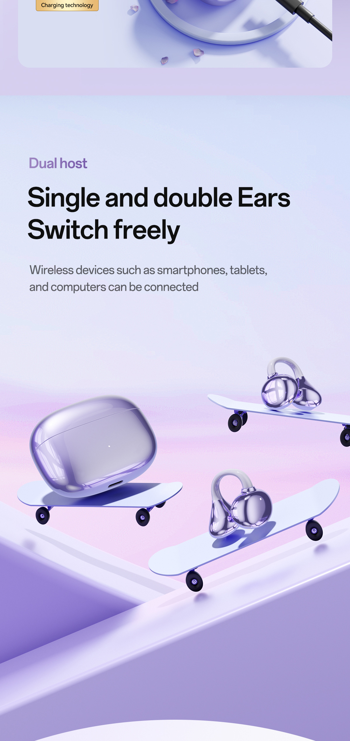 Clip de oído esférico auriculares bluetooth crossover M159 tipo de clip de oído OWS en el oído abierto clip de oído auriculares bluetooth pic 17
