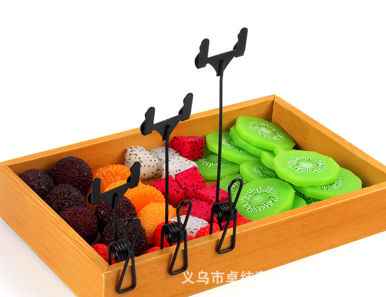 Metal tag holder, standing tag, bakery price display board, cake and dessert pop stand price tag, baking counter price tag, upright stand, Western pastry shop product price tag, booth, dessert stand notice, metal pic 8
