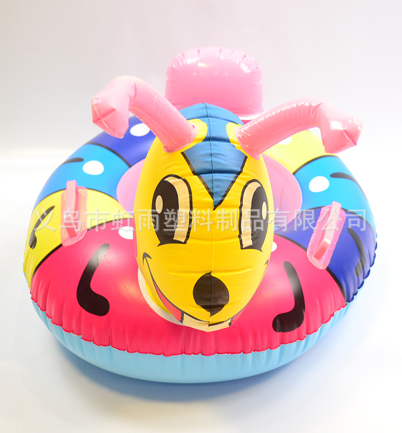 夏天蚂蚁艇水上充气儿童玩具座圈带扶手防侧翻游泳圈婴儿坐圈批发详情5