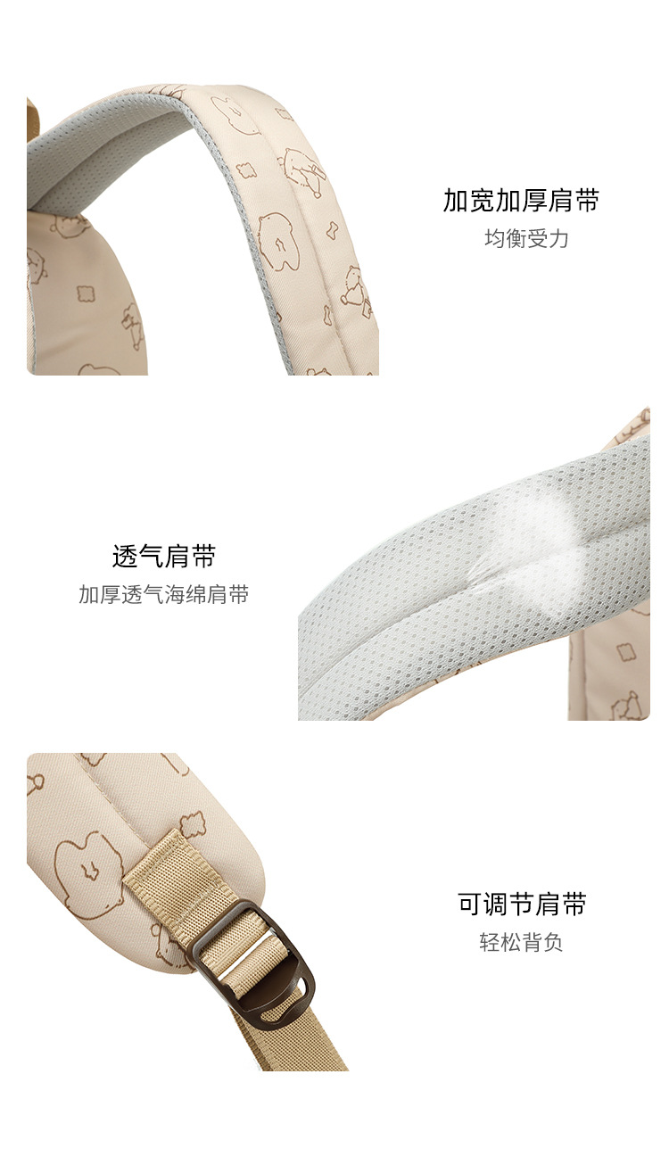 新款简约值耐脏轻便初中生书包大容量高颜值初高中大学生校园书包详情12