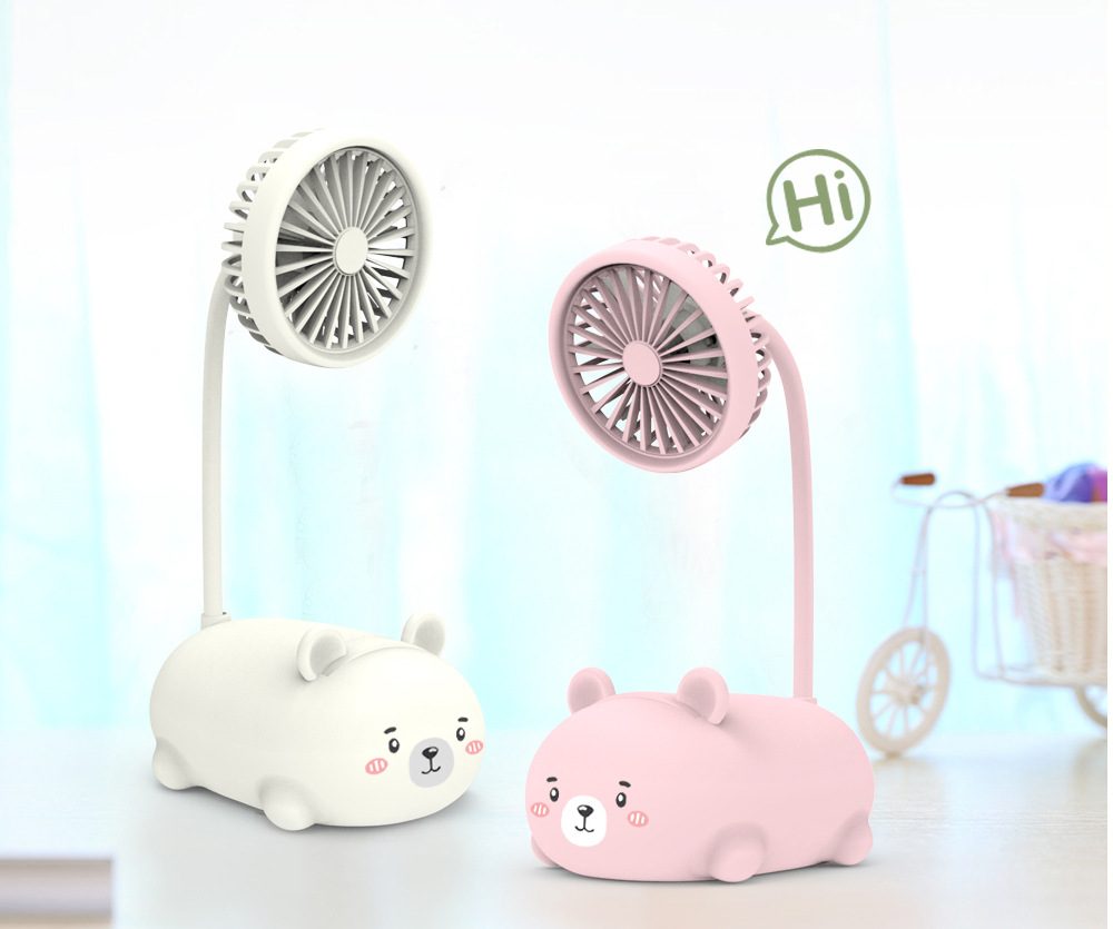 夏季小型卡通电风扇迷你学生宿舍床上台式家用多功能桌面小风扇D详情9