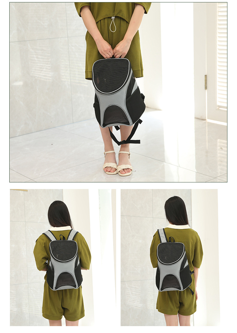 Rongka Pet Cross-border Pet Bag, Portable Bag for going out, Cat and Dog Backpack, Foldable pet chest Breathable Pet Backpack pic 15