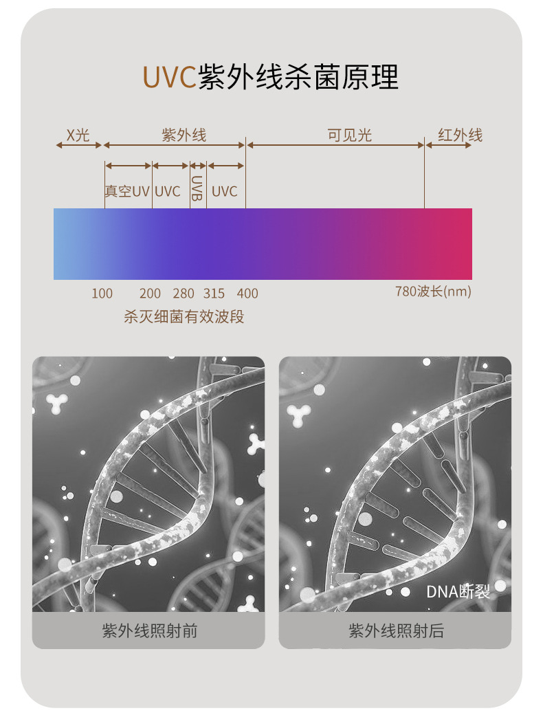 牙刷置物架免打孔漱口杯刷紫外线消毒墙式卫生间壁挂式浴室套装详情5