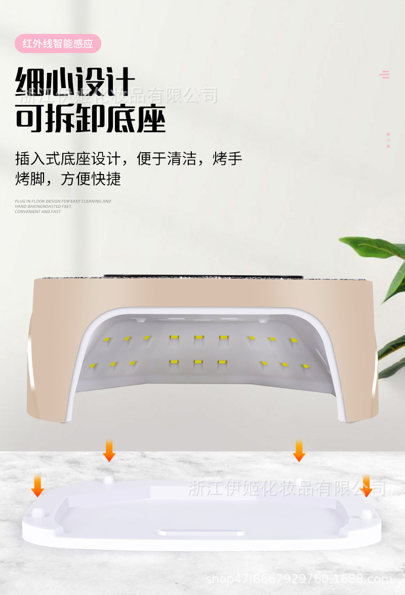 168W new S20 rechargeable nail lamp, 36led quick-drying baking lamp, diamond-encrusted high appearance level breathing lamp, battery-powered light therapy machine pic 9