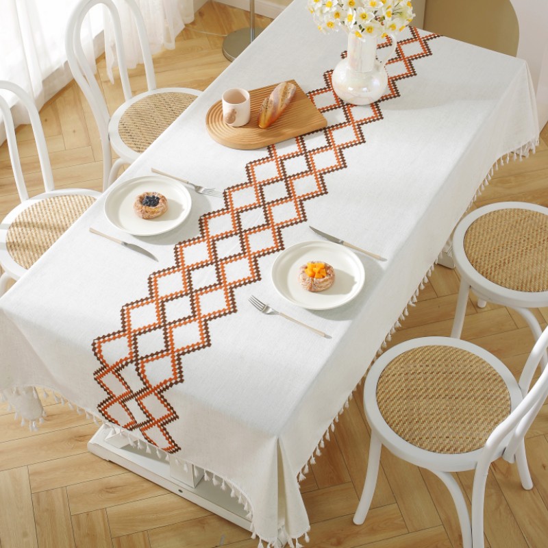 乐轩秀红色新年圣诞节桌布提花加厚轻奢高级氛围感长方形餐桌台布详情61