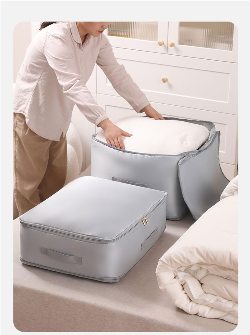 新款斜纹压缩棉被袋多功能防尘防潮大容量收纳袋衣物整理搬家袋详情12