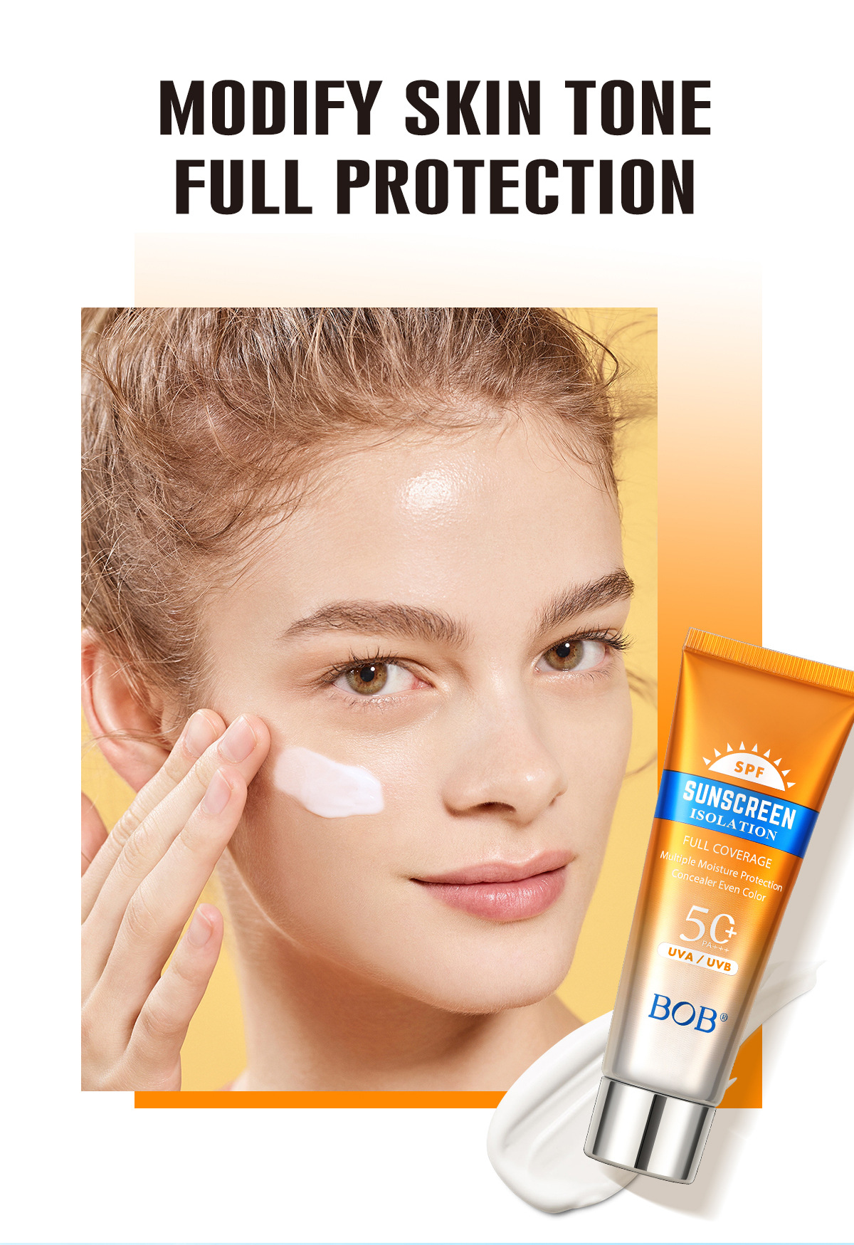 Cross-border bob sunscreen for facial isolation and UV protection pic 2