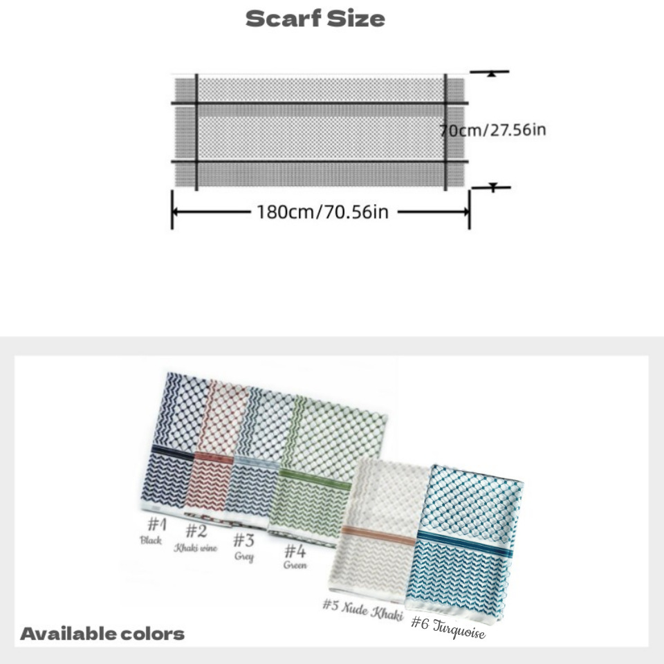 阿拉伯头巾跨境新款雪纺印花格子围巾迪拜巴勒斯坦土耳其中东头巾详情3