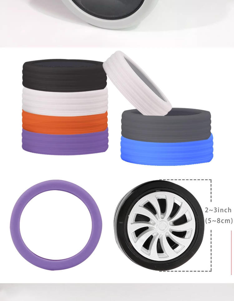 现货行李箱轮套Caster shoes拉杆箱轮子硅胶保护套脚轮套跨境耐磨详情4