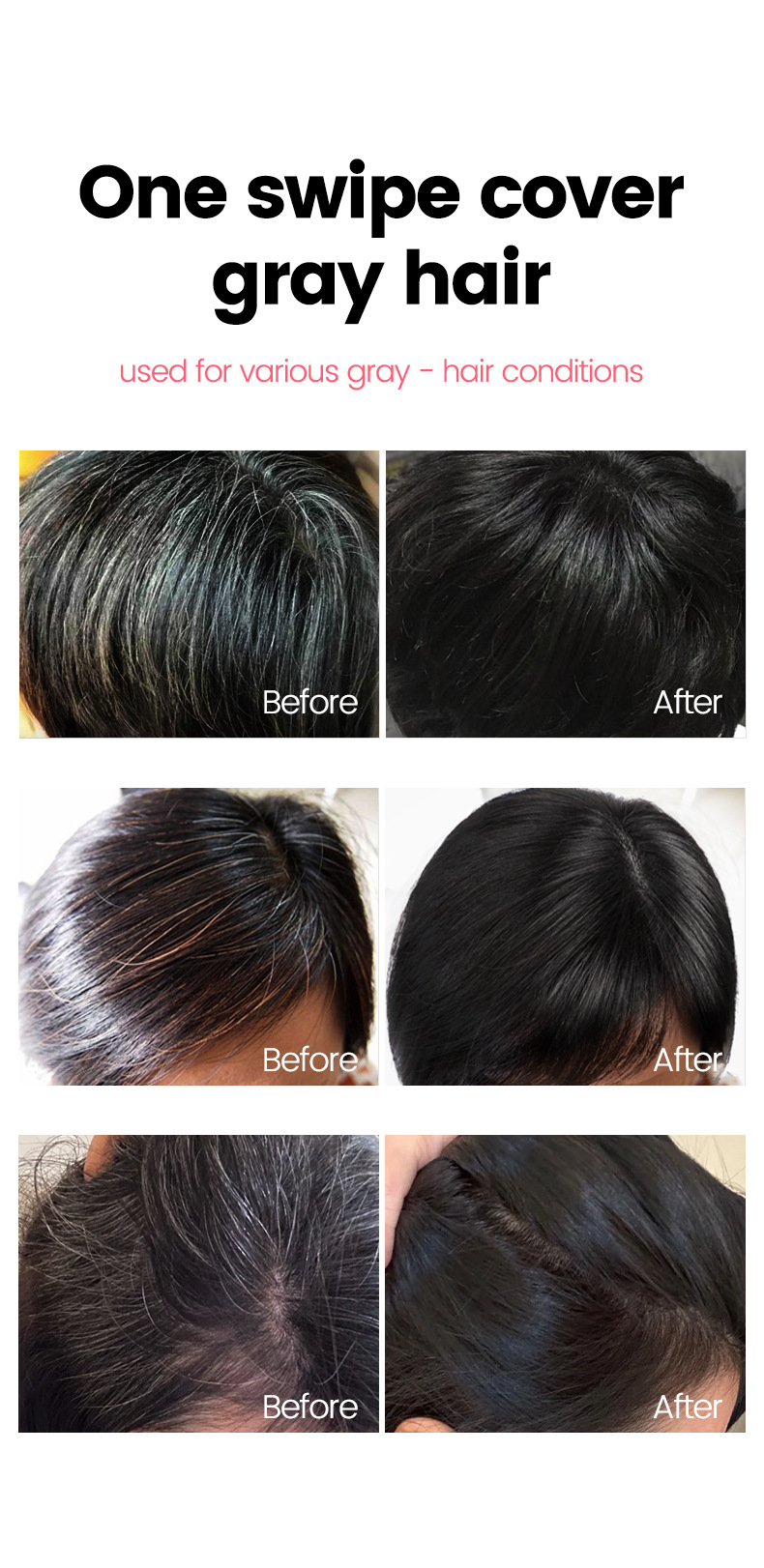 【跨境专供】FORMBO美发棒一次性染发剂应急遮盖白发梳染不伤发详情10