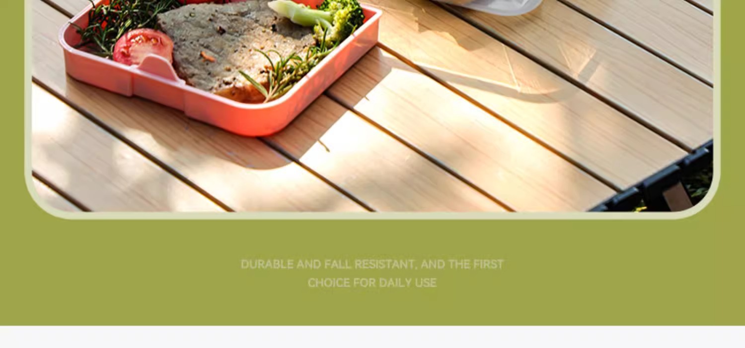 Portable food storage box, outdoor fruit box, portable salad box with dipping sauce, compartments bento box, lunch box for work pic 9