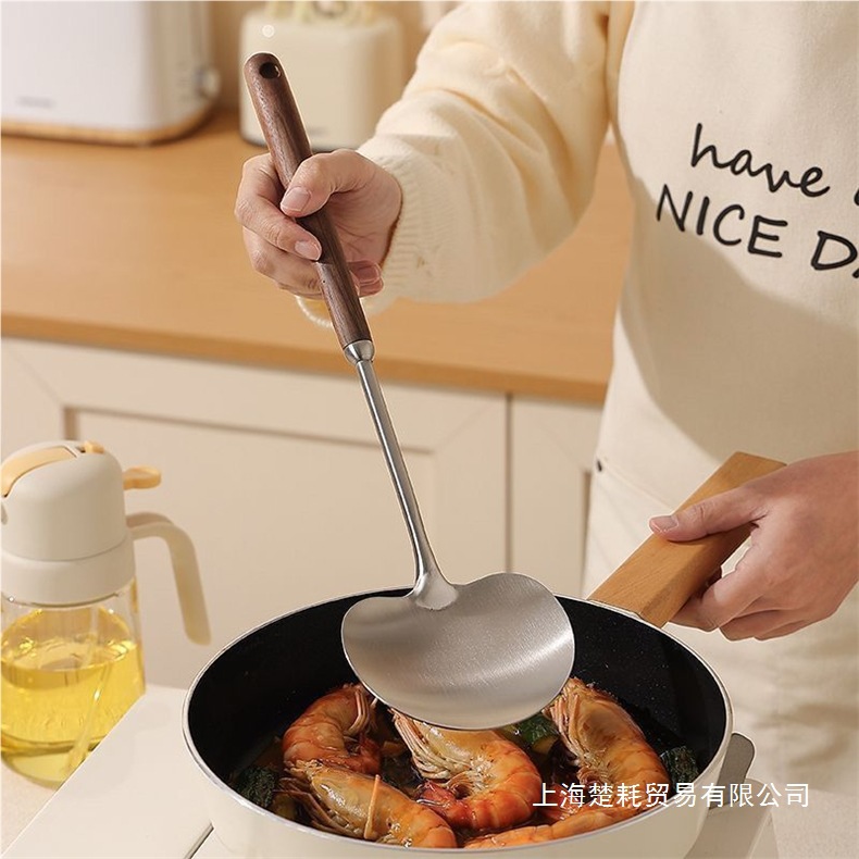 新款不锈钢厨师专用铲子炒菜勺勺子家用宿舍套装锅铲包邮汤勺用品详情5