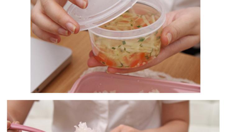 塑料方形男女成人学生分多格保鲜便当上班餐盒食堂微波炉加热饭盒 pic 10