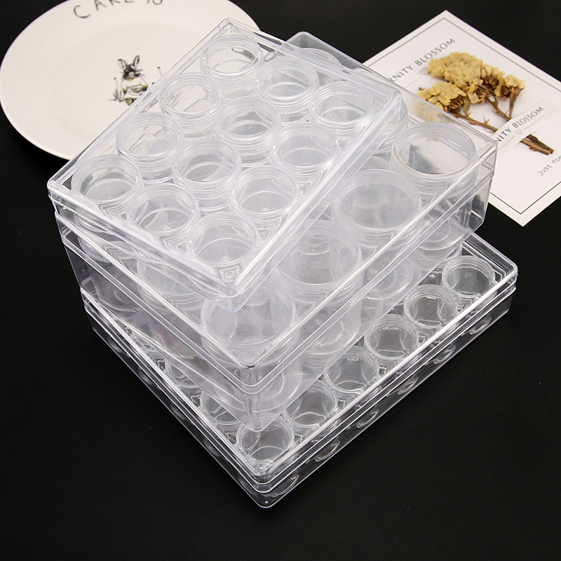 15-compartment transparent plastic box/decorative storage box inserts can be assembled with DIY handmade jewelry accessory materials pic 2
