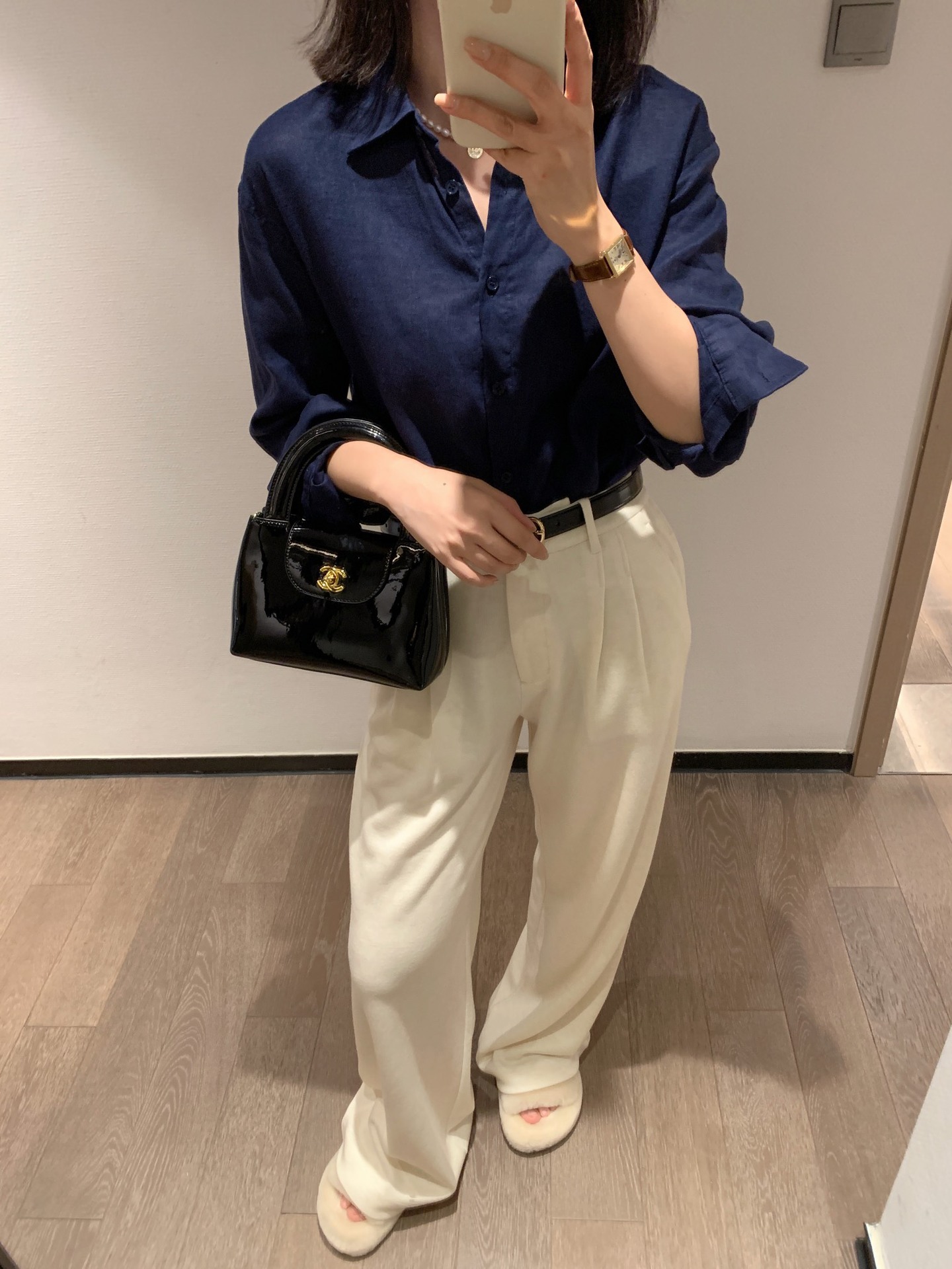020810 春季新款女士刺绣亚麻平纹纯色简约宽松通勤舒适衬衣衬衫详情32