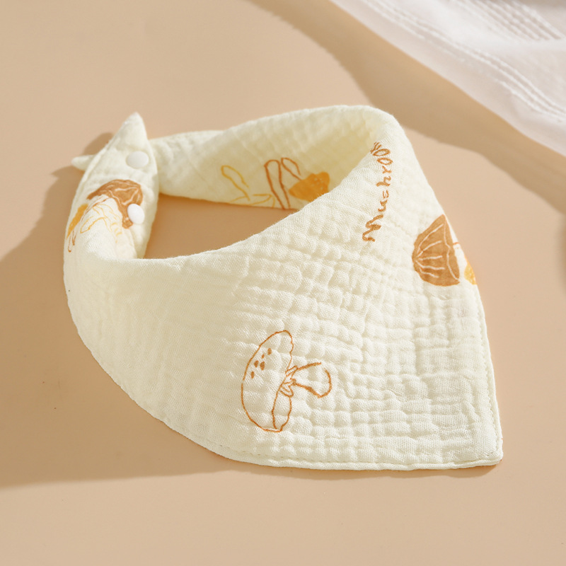 Toalla triangular toalla de babeo para bebés y niños babero de gasa de algodón babero antiescupir de leche 4 capas fina toalla triangular de algodón de verano pic 7