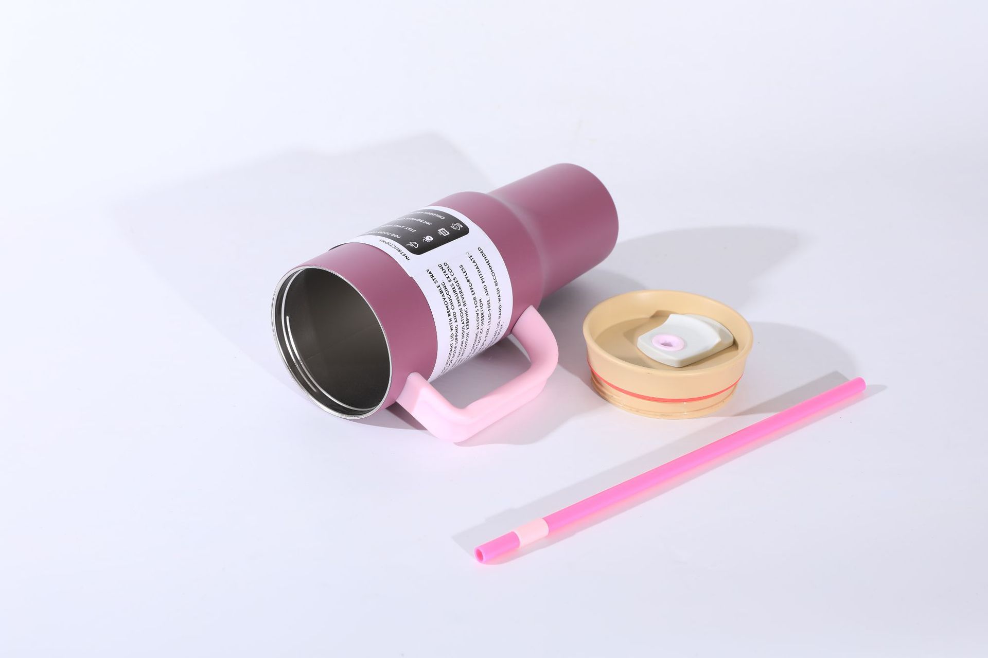 New cross-border 304 stainless steel insulated cup with handle, 40oz large capacity outdoor straw ice cube cup, daily necessities pic 14