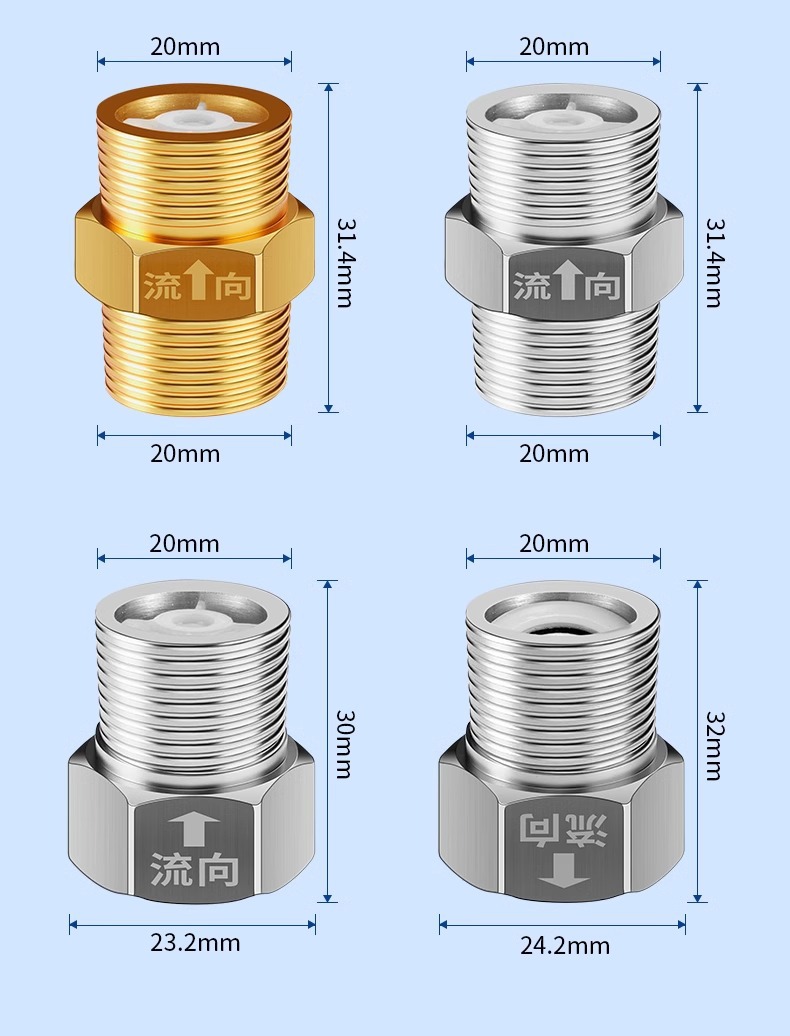 金色阀门接头 304不锈钢快速连接水暖配件家用工业用详情11