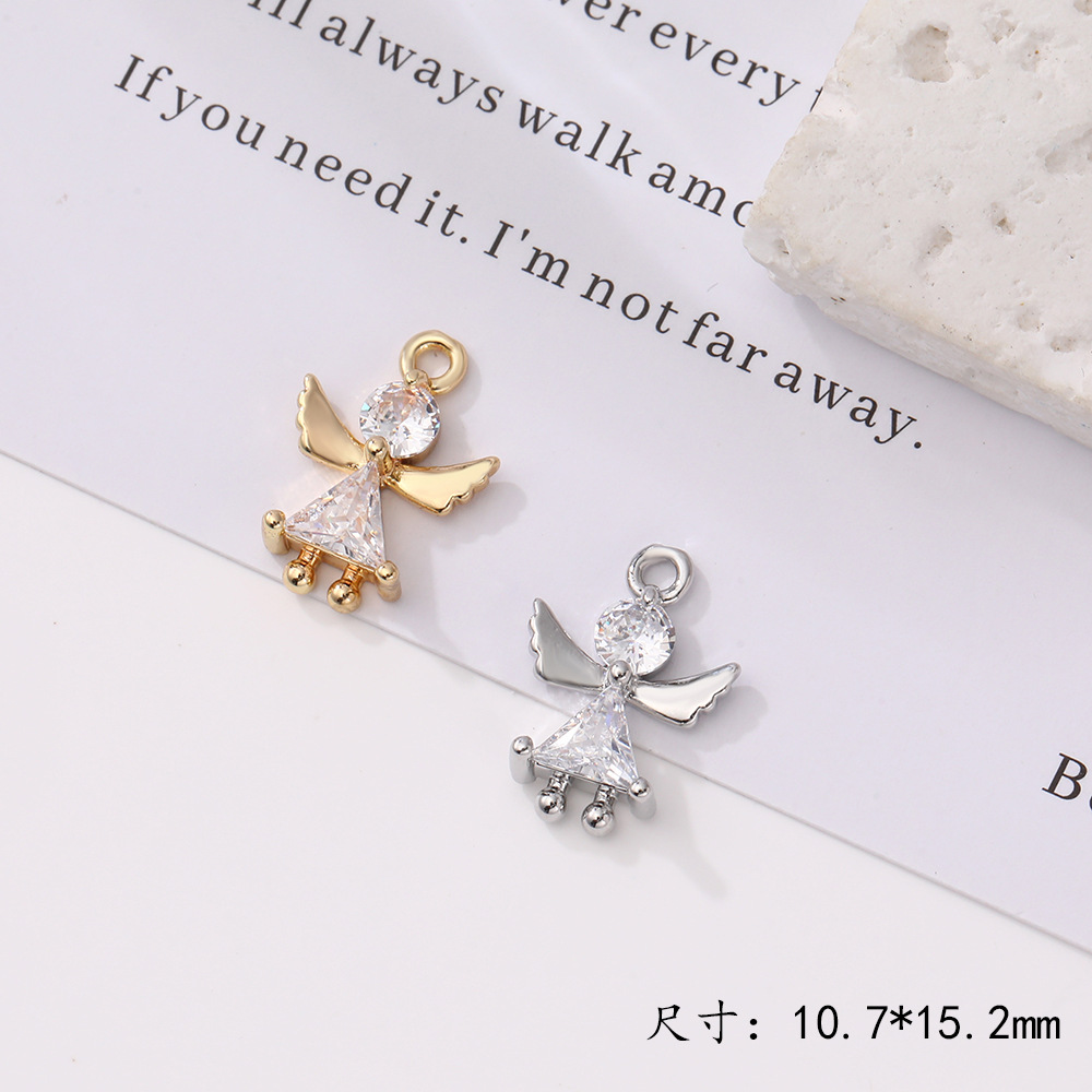 新款项链手链配饰吊坠DIY蝴蝶结玫瑰花锆石饰品镶钻手工饰品配件详情8