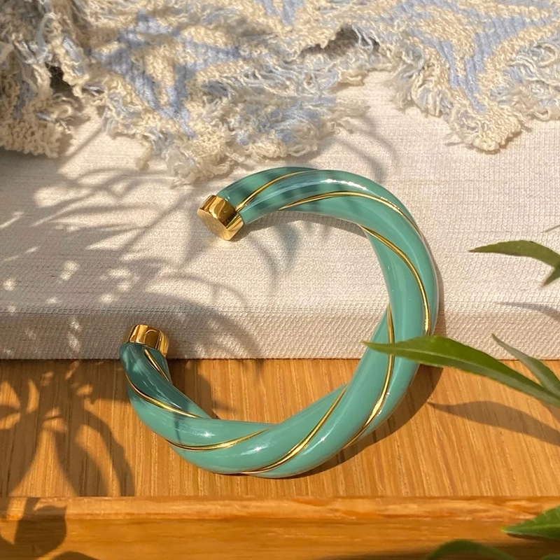 法国复古小众设计扭结设计马卡龙开口手镯个性中古独特轻奢高级感详情21