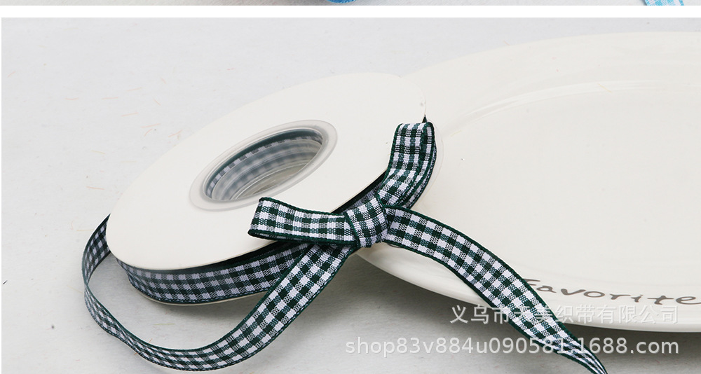 1CM клетчатая упаковка с подарочной лентой changerg DIY подарочной лентой diy подарочной лентой в стиле пасторального дерева pic 11