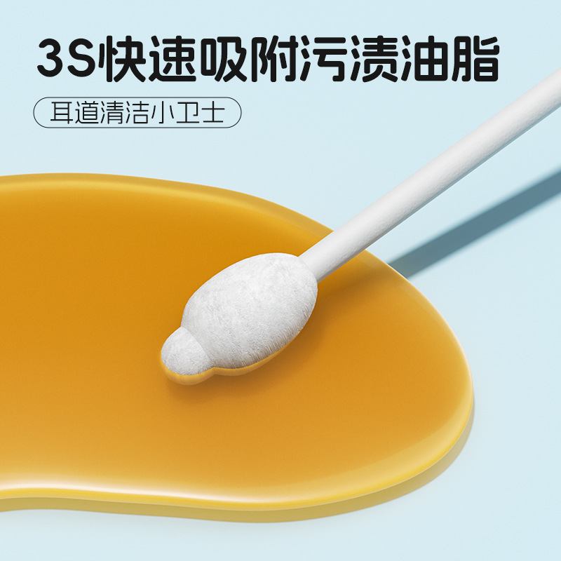 宠物耳部清洁棉棒110支装狗狗耳垢耳臭精油棉签 猫咪洁耳液洗耳液详情4