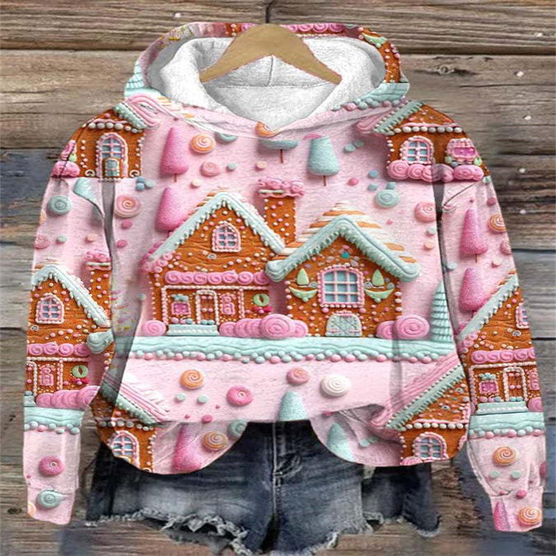 2025秋冬季女士跨境3D卫衣热门数码印花连帽衫带帽卫衣热卖款外套详情9