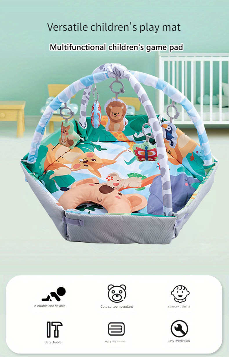 婴儿多边形围栏健身架玩具大号室内游戏爬行垫海洋球池跨境热销详情4