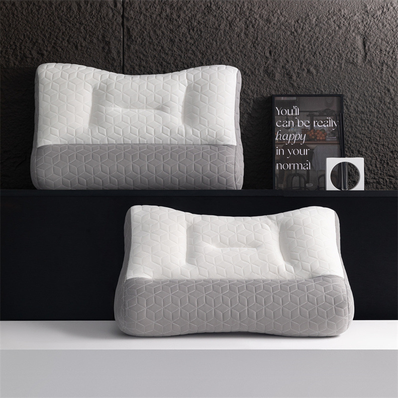 Factory direct sales of anti-bow latex drawstring neck pillows, rectangular household pillows, sleep pure cotton pillow cores, pair of pillow cores pic 2