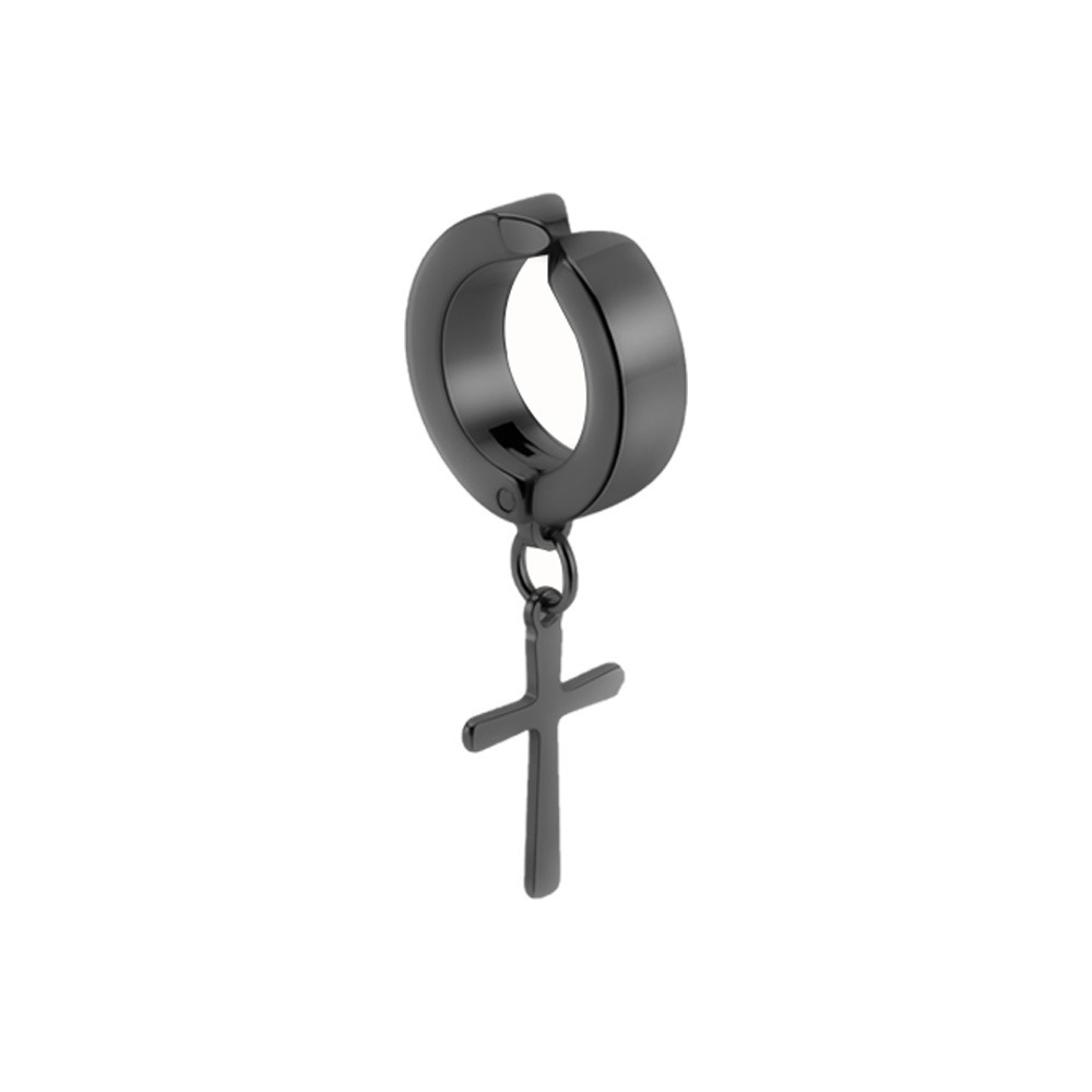 跨境韩版圆形不锈钢无耳洞耳夹个性男女耳骨夹钛钢耳扣耳钉饰品风详情18