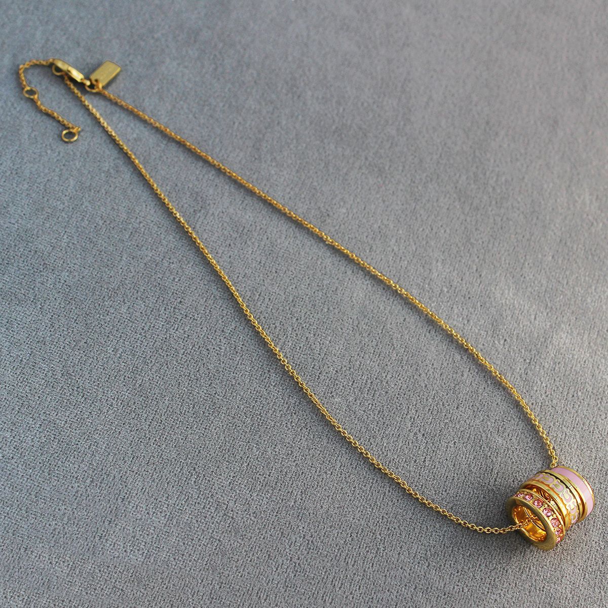C家彩色涂釉三色环项链 轻奢高级感简约小香风珐琅涂釉宝石锁骨链详情10